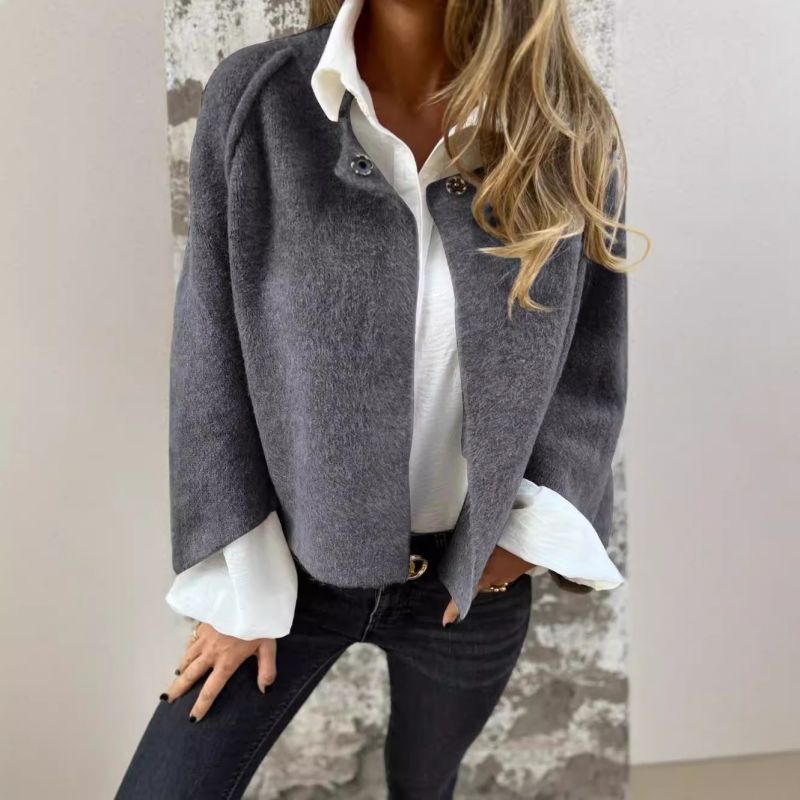 Women's Fashion Monochrome Short CoatWomen's Fashion Solid Color Short Coat