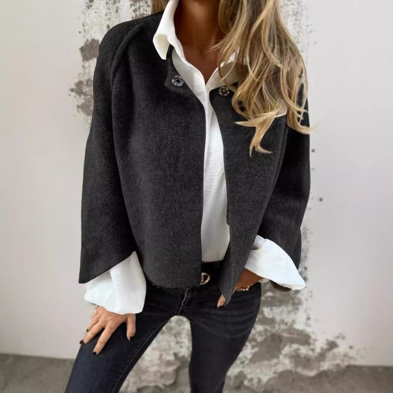 Women's Fashion Monochrome Short CoatWomen's Fashion Solid Color Short Coat