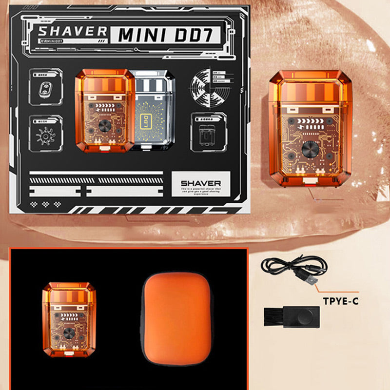 🎁2025 Hot Sale - 49% OFF😍Mini Transparent Body Dual Head Magnetic Electric Shaver