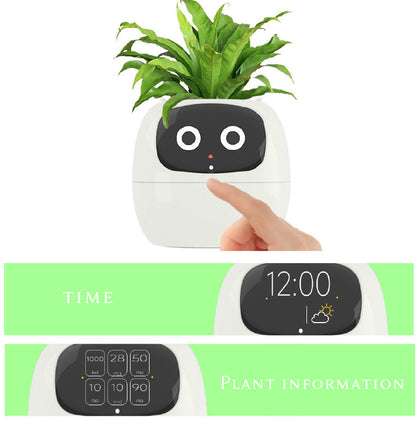 Fun Smart Flowerpot with Multiple Expressions, Plant-Free
