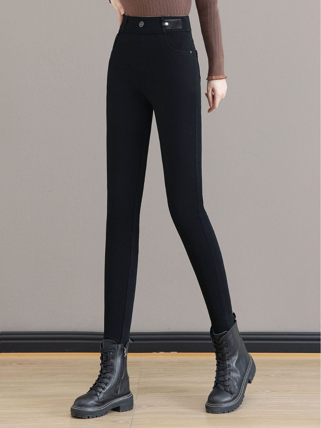 🔥HOT SALE 50% OFF💕Women's High Waist Slim Stretch Warm Skinny Jeans