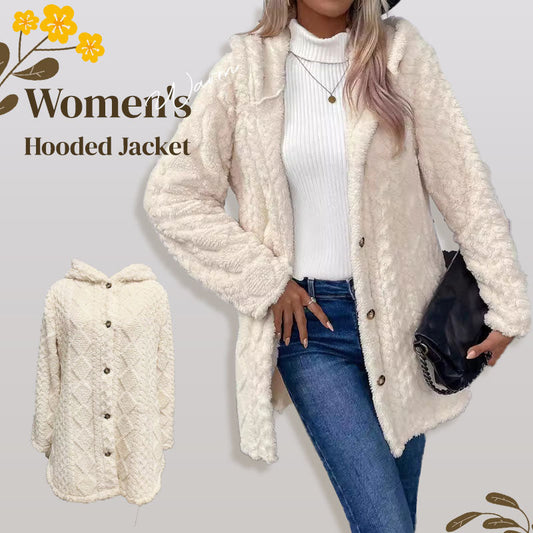 2025 New Arrival- 49% OFF🔥Women's Warm Diamond Pattern Hooded Jacket