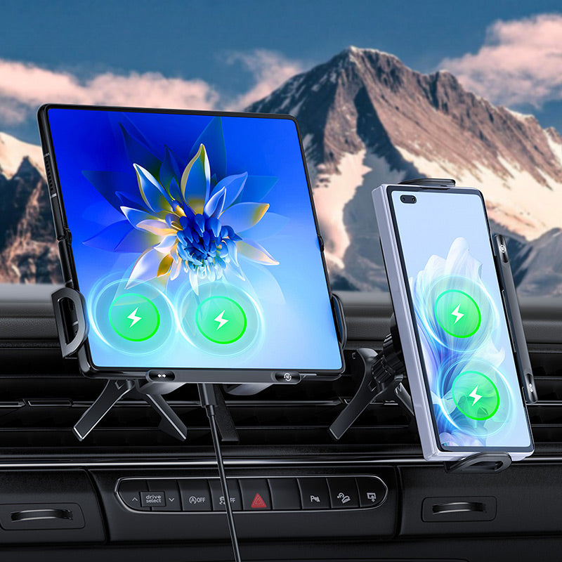📱Last Day Special Sale 49% OFF⚡High Intelligent Folding Screen Car Wireless Charging Phone Holder