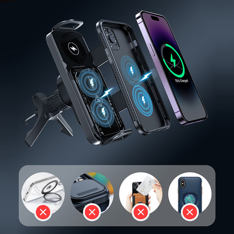 📱Last Day Special Sale 49% OFF⚡High Intelligent Folding Screen Car Wireless Charging Phone Holder