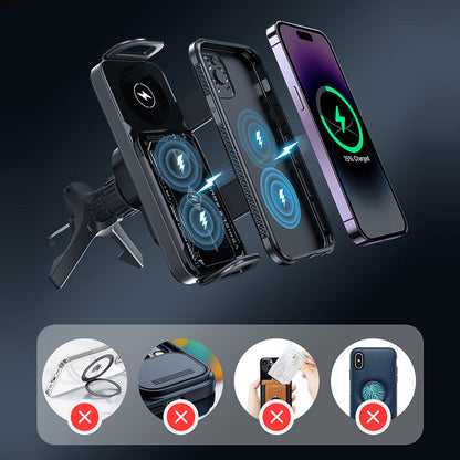 📱Last Day Special Sale 49% OFF⚡High Intelligent Folding Screen Car Wireless Charging Phone Holder