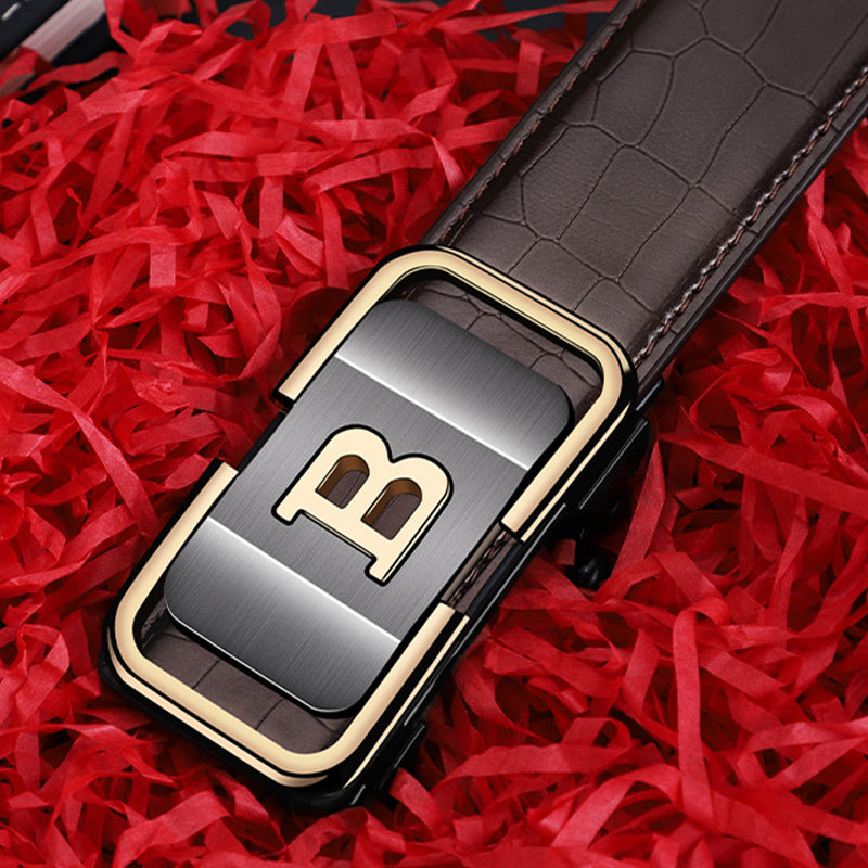 🔥Hot Sale🔥Men's Crocodile-Patterned Automatic Buckle Belt（50% OFF）