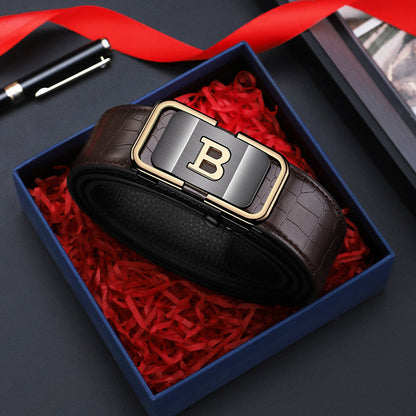 🔥Hot Sale🔥Men's Crocodile-Patterned Automatic Buckle Belt（50% OFF）