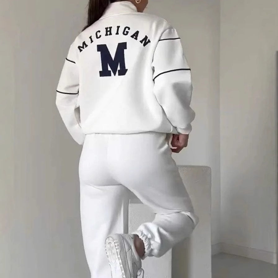✨Winter Offer💖Casual Line Sweatshirt 2-Piece Set