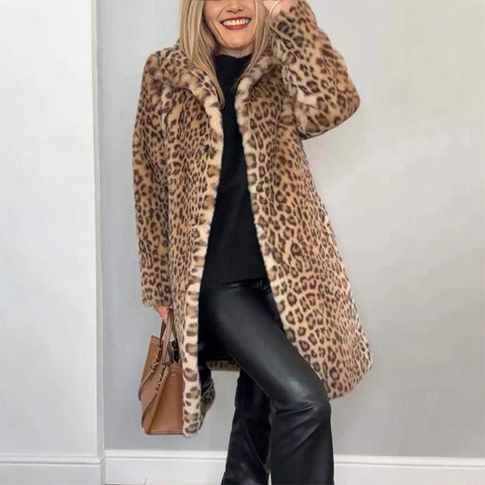 ⏳Time-limited Special⏰Women's Leopard Print Mid-Length Jacket