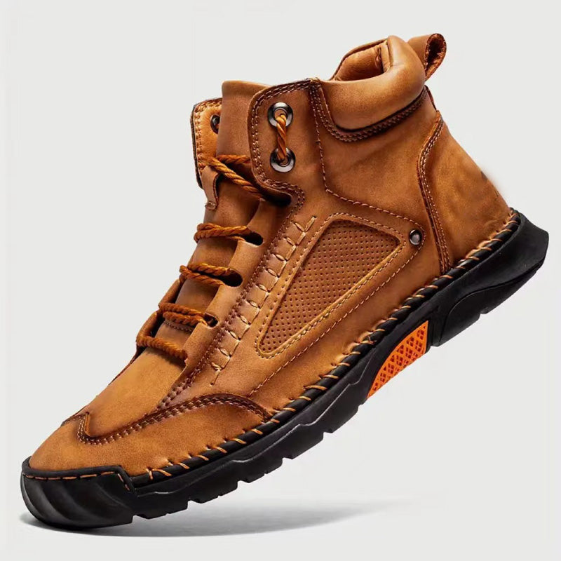 💥Hot Sale💥Stylish Hand-Stitched Flat Sole Men's Boots💥Ultimate comfort💥