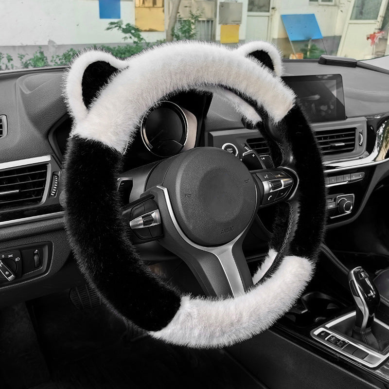 🎁 Black Friday Special Offer - 50% off🎅Universal Non-slip Soft Cute Cat Ears Plush Steering Wheel Cover