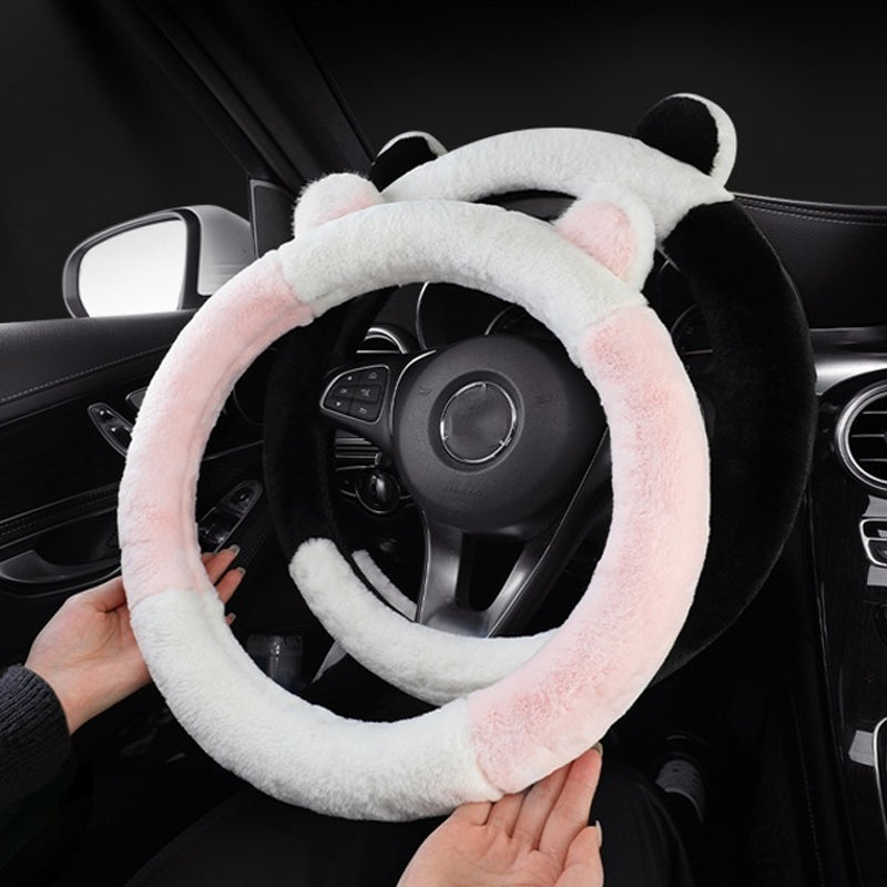 🎁 Black Friday Special Offer - 50% off🎅Universal Non-slip Soft Cute Cat Ears Plush Steering Wheel Cover