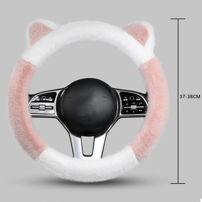 🎁 Black Friday Special Offer - 50% off🎅Universal Non-slip Soft Cute Cat Ears Plush Steering Wheel Cover