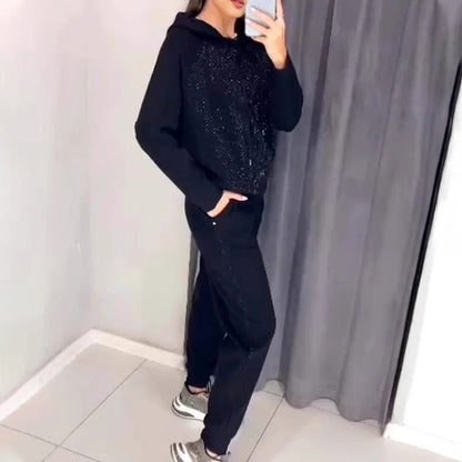 🔥LAST DAY 60% OFF✨Women's Crew Neck Top & Drawstring Pants Set