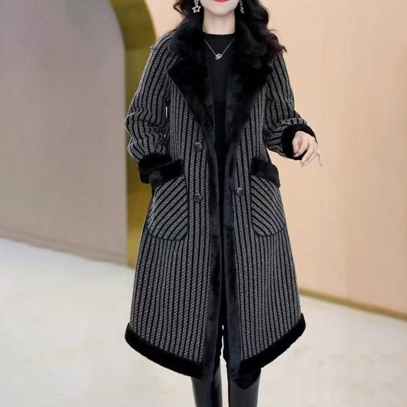 ❄️Winter Specials❄️ 48%OFF Women's Double Breasted Overcoat with Plush Lining