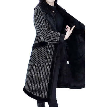 ❄️Winter Specials❄️ 48%OFF Women's Double Breasted Overcoat with Plush Lining