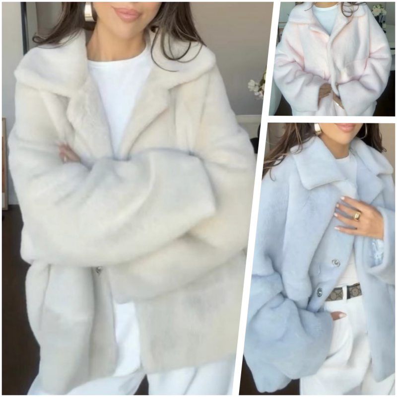 🌹Winter Hot Sale 49% Off🌹Women's Loose Plush Lapel Winter Coat⏰Free Shipping for A Limited Time