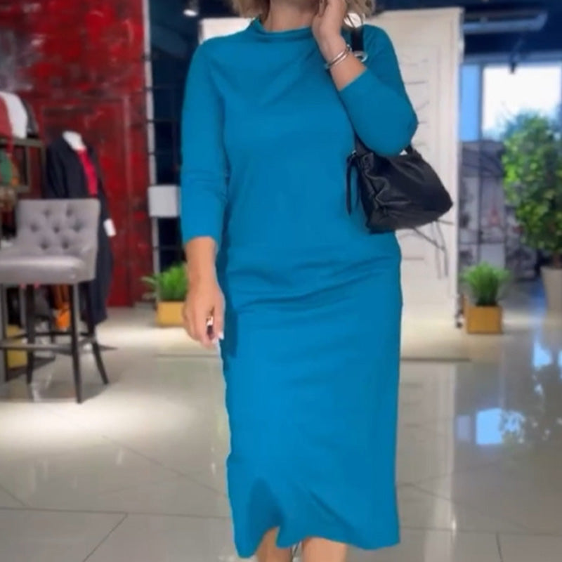 🎅Christmas Pre-sale🎁Women's Mock Neck Dress with Pockets