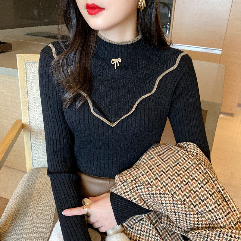 ✨Winter Offer💖Women's Sweet Mock Neck Sweater for Fall & Winter Layering