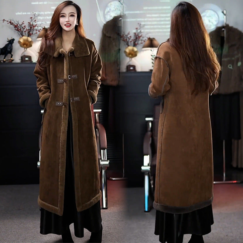 ❄️Winter Specials❄️ Stylish Plush Lined Overcoat for Women