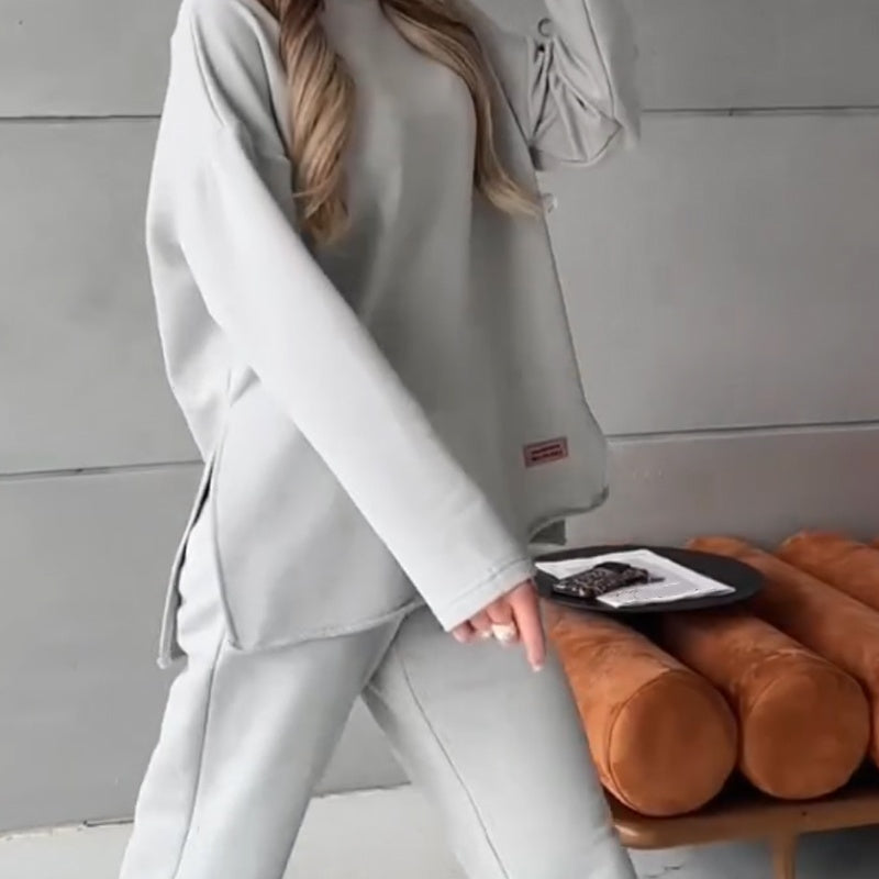 🎄Women's Casual Tracksuit Set with Oversized Trousers