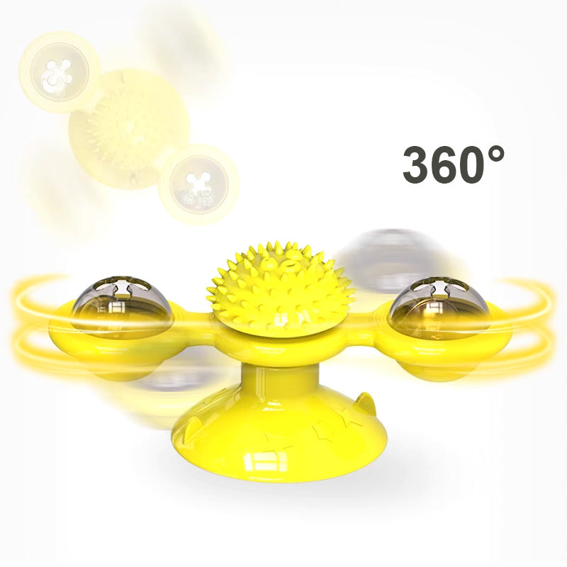 [pets gift] Rotary Windmill Cat Toys with Catnip
