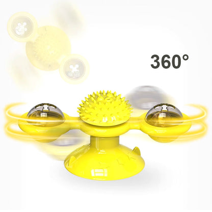 [pets gift] Rotary Windmill Cat Toys with Catnip