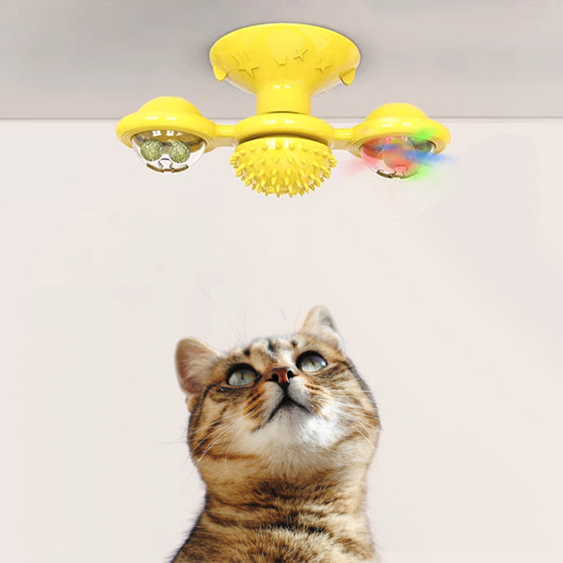 [pets gift] Rotary Windmill Cat Toys with Catnip