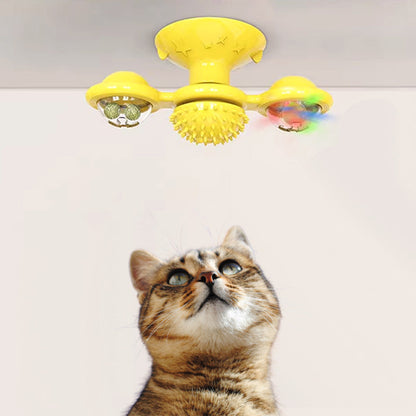 [pets gift] Rotary Windmill Cat Toys with Catnip
