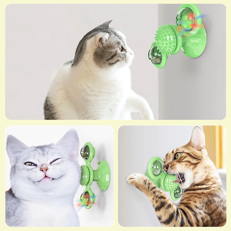[pets gift] Rotary Windmill Cat Toys with Catnip