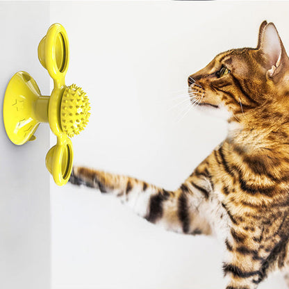 [pets gift] Rotary Windmill Cat Toys with Catnip