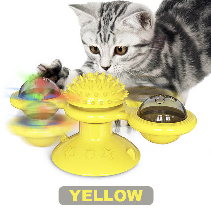 [pets gift] Rotary Windmill Cat Toys with Catnip