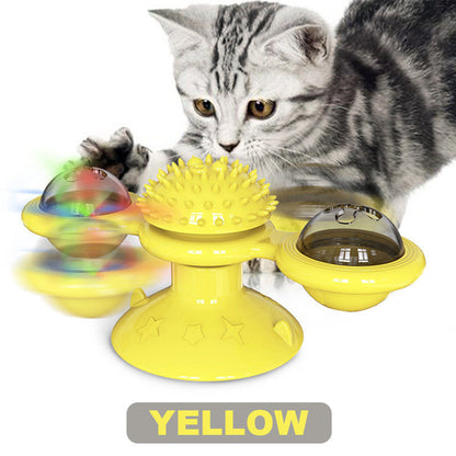 [pets gift] Rotary Windmill Cat Toys with Catnip