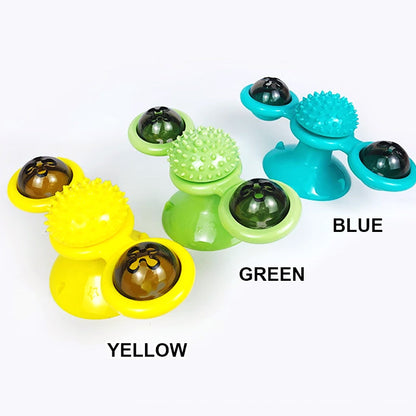 [pets gift] Rotary Windmill Cat Toys with Catnip