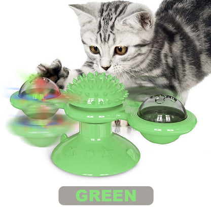 [pets gift] Rotary Windmill Cat Toys with Catnip