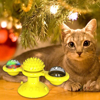 [pets gift] Rotary Windmill Cat Toys with Catnip