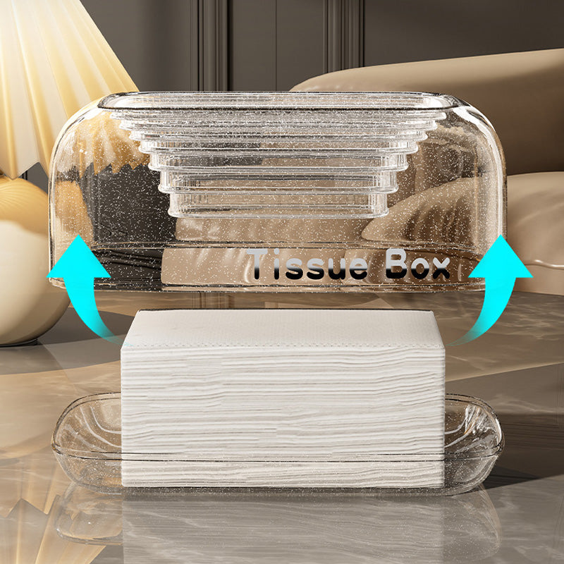 🔥Purchase for £9.90✨Household Creative Transparent Tissue Box