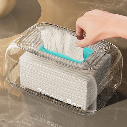 🔥Purchase for £9.90✨Household Creative Transparent Tissue Box