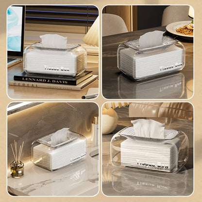 🔥Purchase for £9.90✨Household Creative Transparent Tissue Box