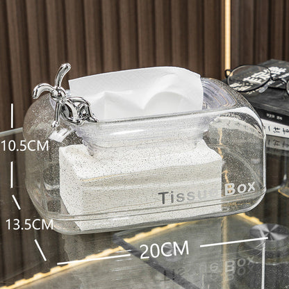 🔥Purchase for £9.90✨Household Creative Transparent Tissue Box