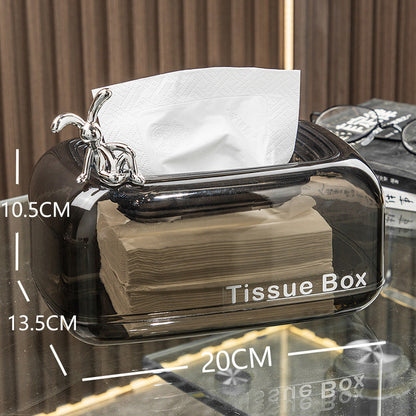 🔥Purchase for £9.90✨Household Creative Transparent Tissue Box