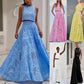 Cutout Sleeveless Top & Flowy Skirt 2-Piece Set