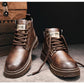 🔥New Year Hot Sale🔥Vintage PU leather lace-up boots for men
