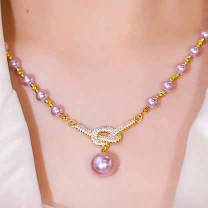 Collier de perle simulé élégant des femmes