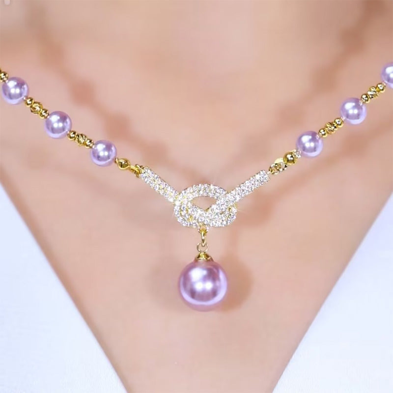 Collier de perle simulé élégant des femmes