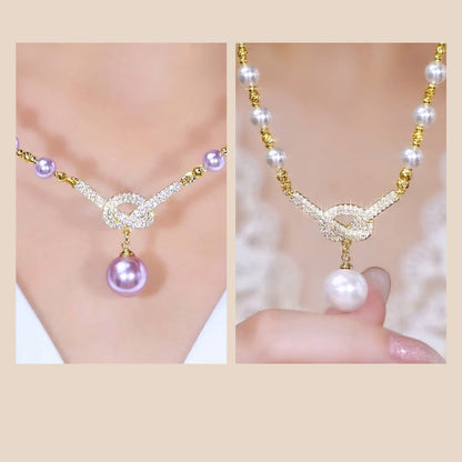 Collier de perle simulé élégant des femmes