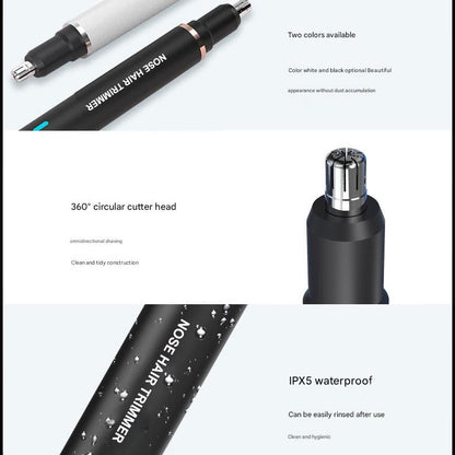 Electric Nose Hair Trimmer Cleaning Tool Men's Battery Rechargeable
