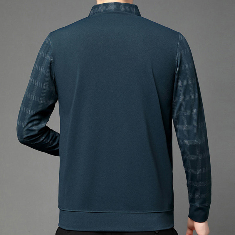 🔥50 % de réduction pour une durée limitée🔥T-shirt à manches longues et faux col en deux parties pour homme