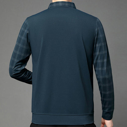 🔥50 % de réduction pour une durée limitée🔥T-shirt à manches longues et faux col en deux parties pour homme