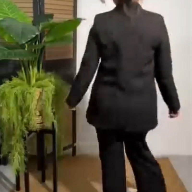 Veste de mode pour femmes et pantalon en deux pièces